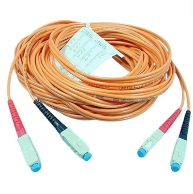 10M Fiber Optic Uplink Multi-Mode Duplex Patch Cable Cord SC SC 50mic 50DSC-M10 - Image 1 of 4