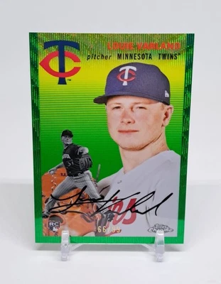2023 Topps Chrome Platinum Anniversary Louie Varland Green Wave Refractor /99 - Image 1 of 2
