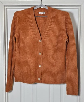 Cárdigan Suéter Athleta Layover Lana Merino Follaje Naranja Mujer’s Talla Pequeña Foto 1 de 4