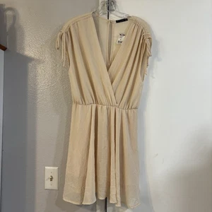 Vintage Sheer Cream Romper Whimsy Cottage Fairycore Bridal Deadstock M USA Lined - Picture 1 of 7