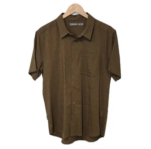 Icebreaker Merino Wool Shirt Brown Button Up Size M Vietnam Blend - Picture 1 of 8