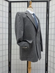 JOHN PEEL LTD. Mens Gray WOOL Sport Coat Blazer Jacket 39R - Picture 1 of 14
