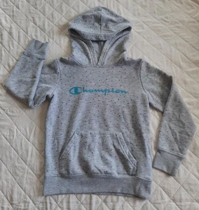 Champion Hoodie Girls Size 6/7 Gray  Polka Dot - Picture 1 of 11