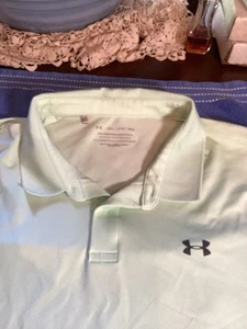 Under Armour The Performance Polo Men’s 3 XL Mint Green Golf Shirt Heat Gear - Picture 1 of 9