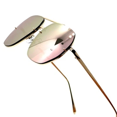 Розовый зеркало отражательный объектив солнцезащитные очки женщин стиль плоский объектив роскошь пляж абажуры - Изображение 1 из 4