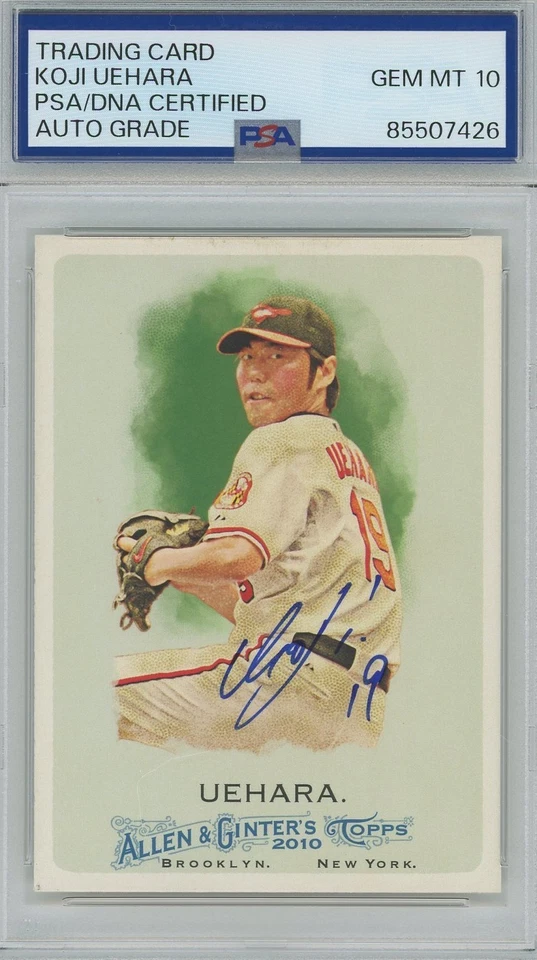 Koji Uehara 2010 Allen Ginter A&G GEM MT 10 PSA/DNA Signed Auto Autographed - Image 1 of 1