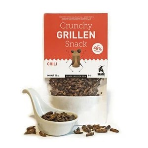 INSEKTENSNACK 'CHILI' - 20g gewürzte Insekten Snack - essbare Insekten essen - Bild 1 von 2