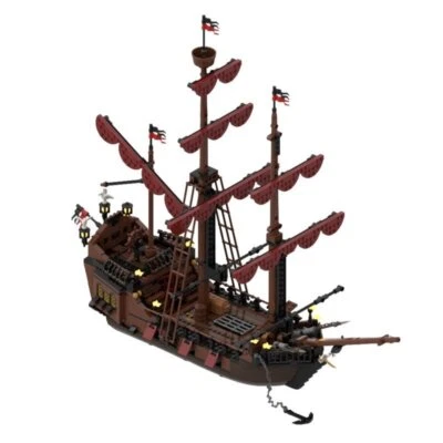MOC-116561 Pirate Ship (1089+parts) Building Block Model Assembly Ornament - Image 1 of 4