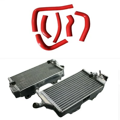 ✅Radiador Aluminio+Manguera ROJA HONDA CR250/CR250R/CR 250 R 2 Tiempos 2000-2001 Foto 1 de 3
