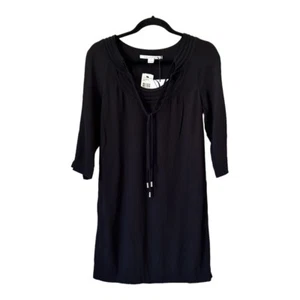 Diane von Furstenberg Black Dress Size 4 Parlian, Mini NWT - Picture 1 of 7