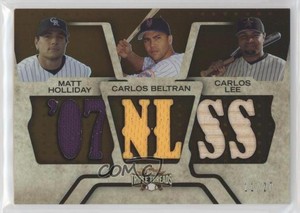 2008 Triple Threads Relic Combos Sepia /27 Matt Holliday Carlos Beltran Lee