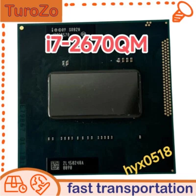 Intel Core i7-2670QM SR02N CPU 4 Cores 6M 2.2GHz  Socket G2 Notebook Processor - Image 1 of 3