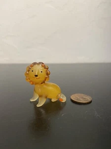 Hand Blown Glass Figurine Collectibles Handmade Miniature Cat Kitty Lion 5 - Picture 1 of 4