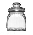 Square Glass Storage Jar - With Lid - Vintage Style 0.67ltr by Kitchencraft