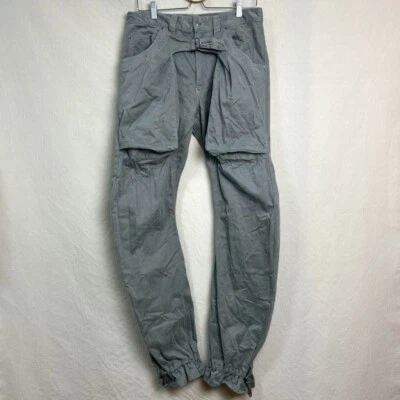 JOHN GALLIANO 3D bolsillos, dobladillo con cordón, pantalones cargo, caqui, talla 48 Foto 1 de 4