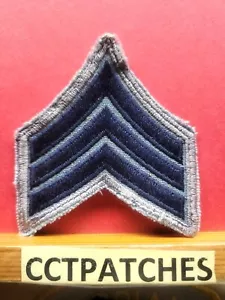 POLICE SERGEANT NAVY BLUE RANK CHEVRON (SINGLE) PATCH - Picture 1 of 2