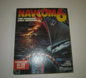 NAVCOM 6 Persian Gulf Defense COSMI Commodore 64/128 Computer Game Preowned - Picture 1 of 5