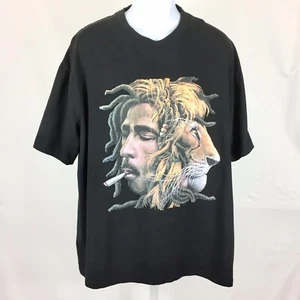 Camisa Bob Marley Tiger Reggae Para Hombre Manga Corta Talla XL Negra Música - Imagen 1 de 6