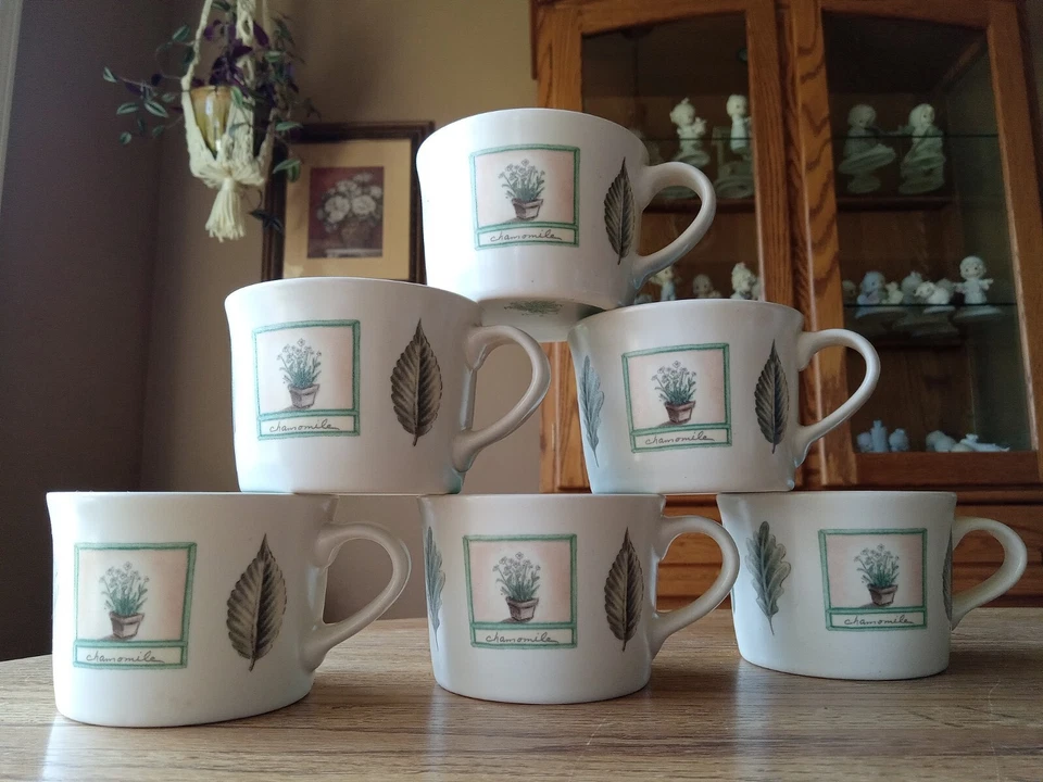 Madera natural Pfaltzgraff vintage 8 oz. Tazas de café/té - Juego de 6 Foto 1 de 4