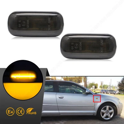 Led Seitenblinker für AUDI A3 8P | A4 B6 B7 & Cabrio | A6 C6 4F [7315-1] Schwarz - Bild 1 von 4