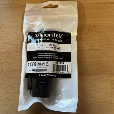 VisionTek USB-C 4 Port USB 3.0 Hub - Image 1 of 4