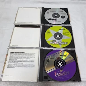 Microsoft Cinemania, Works and MovieMaker 97 (Vintage) - PC CDROM - Picture 1 of 2
