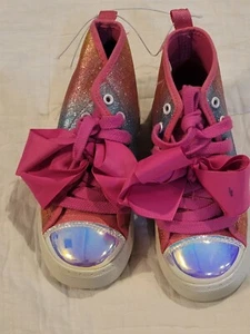 JOJO SIWA Pink Glitter HIGH TOP Size 12 toddler  EXCELLENT!  - Picture 1 of 8