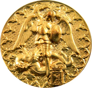 Belgium , High Relief Saint Michael Slaying The Devil Medal Token   (03929) - Picture 1 of 2