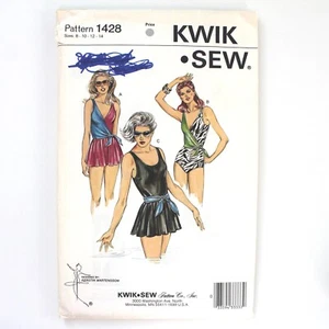 KWIK SEW 1428 Bathing Suit with Skirt UNCUT Sizes 8-10-12-14 Sewing Pattern - Picture 1 of 2