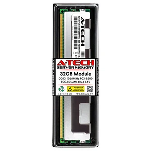 32GB 4Rx4 PC3-8500R RDIMM Supermicro X9DRi-LN4F+ X9DRW-CTF31 X9SRE-3F Memory RAM - Picture 1 of 3