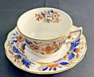 Booths Dovedale Cup and Saucer Set(s) Imari Brown and Cobalt EXCELLENT - Picture 1 of 10