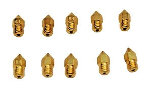 10-PCS MK8 0.4mm Extruder 3D Printer Nozzle for Makerbot Creality CR-10 Ender 3 - Picture 1 of 3