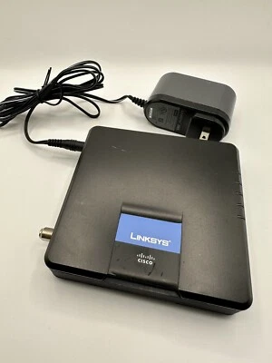 Cisco Linksys Cable Modem Black CM100 with USB Ethernet Connections  - Image 1 of 4