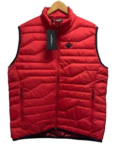 J. Lindeberg NEW Men's Sz XXL Cliff Light 700 Duck Down Zip Red Golf Vest Jacket - Picture 1 of 7