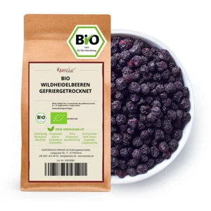 (85,98 EUR/kg) 500g Bio Wildheidelbeeren, gefriergetrocknet & ganz, Blaubeeren - Bild 1 von 4