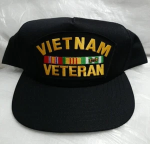 HMC Honors Vietnam Veteran Tierarzt Militär Mütze Kappe schwarz Druckknopflasche hergestellt in den USA verstellbar - Bild 1 von 6