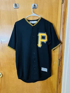 Majestic MLB Pittsburgh Pirates Men’s S Black Baseball Jersey Cool Base Buttons - Picture 1 of 7
