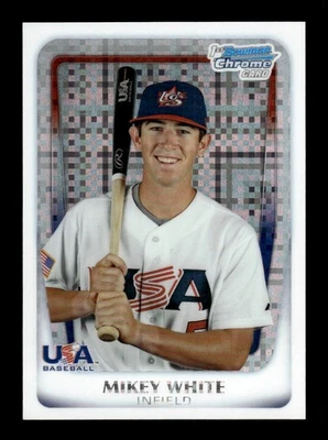 2011 Bowman Chrome #18U26 Mikey White 18U USA National Team X-Fractors #/299 - Image 1 of 2