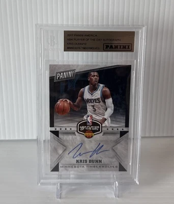 2017-18 Panini Player of the Day Basketball #31 Kris Dunn RC Auto Bgs Slabbed - Image 1 of 2