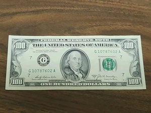 Series 1969A $100 Bill * CHICAGO * G 10787602 A - Picture 1 of 6