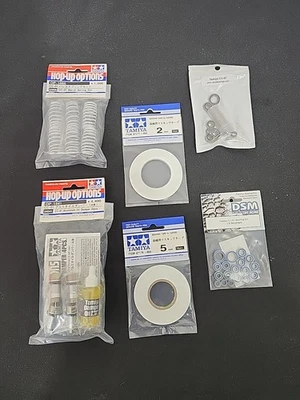 Tamiya Hop Up Parts Lot for RC Car 1/10 Bearings shocks  - Image 1 of 4