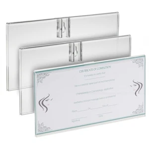 Clear Acrylic Business License Frame Holder for Cosmetology and Documents - 3... - Picture 1 of 7