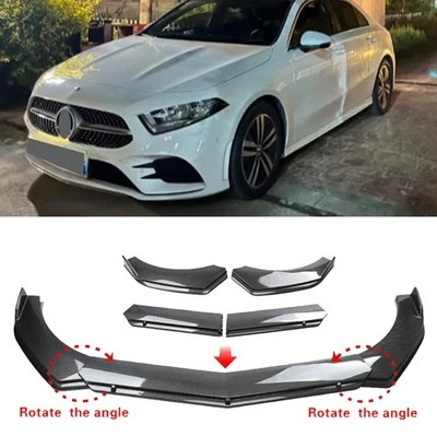 Carbon Fiber Style Front Bumper Lip Spoiler Splitter For Mercedes Benz A180 200 Foto 1 de 4