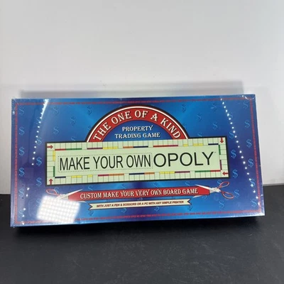 Monopoly Make Your Own Opoly 复古棋盘游戏 TDC 游戏密封/全新独特 — 第 1/4 张图片