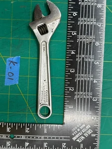 Vintage 6" lang Proto Nr. 706 geschmiedeter legierter Stahl verstellbarer Schraubenschlüssel, Made in USA - Bild 1 von 4