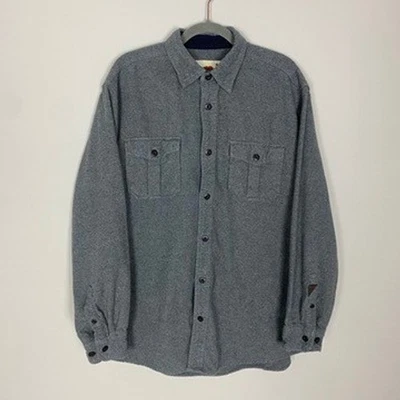 Dakota Grizzly Men's Grey Button Up Flannel Shirt Chamois XL - Image 1 of 4