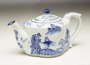 Zeckos AA Importing 59803 blau-weiß Teekanne - Bild 1 von 3