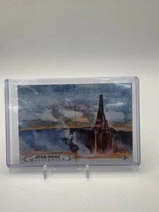 2021 Star Wars Masterwork 1/1 Panoramic Sketch Mustafar By Space Hindu Sharma - Picture 1 of 2
