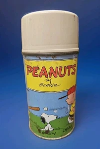 Termo metálico vintage 1959 Peanuts Schultz Charlie Brown Snoopy y pandilla - Imagen 1 de 5