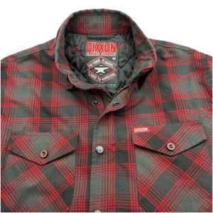 Dixxon Flannel Co Jacket Men L Gray Red Plaid Quilted Liner The Forge Flannel - Picture 1 of 14